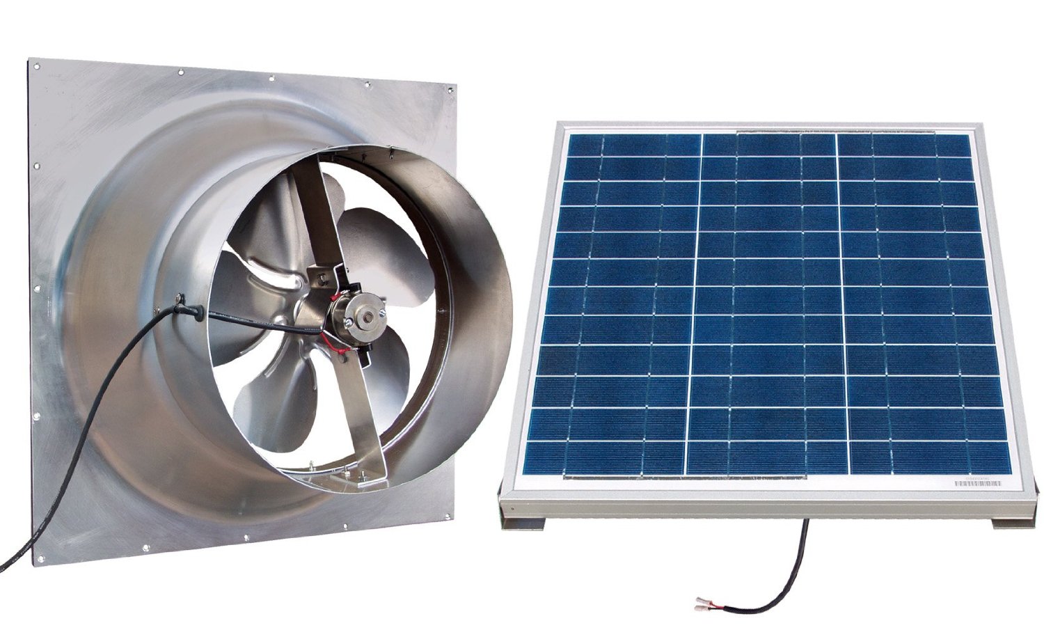 Natural Light 65-Watt Gable Solar Attic Fan - Free Shipping